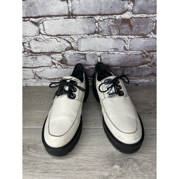 3.1 Phillip Lim White Leather Black Oxfords Lace Up Shoes Women Sz 40EU/9.5M US - Picture 11 of 16